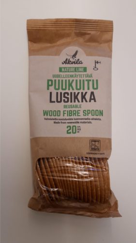 Puukuituruokalusikka 17cm 20kpl